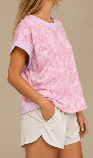 Pink Camo Cross-Back Shirt