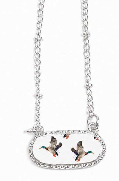 Silver Duck Necklace