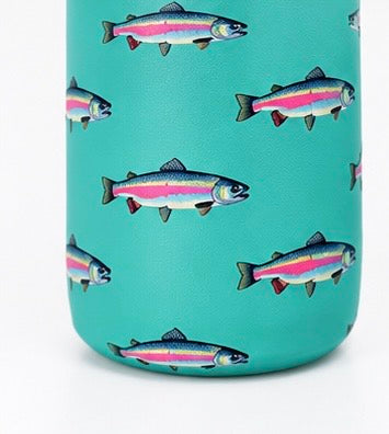 Teal Rainbow Trout Stainless Steel Water Bottle