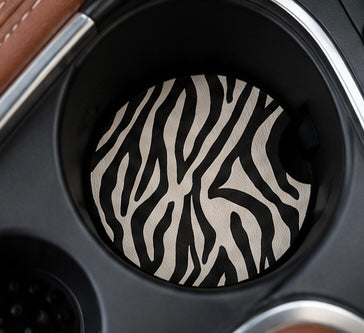 Zebra Striped Car Coaster 2-Pack