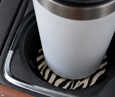 Zebra Striped Car Coaster 2-Pack