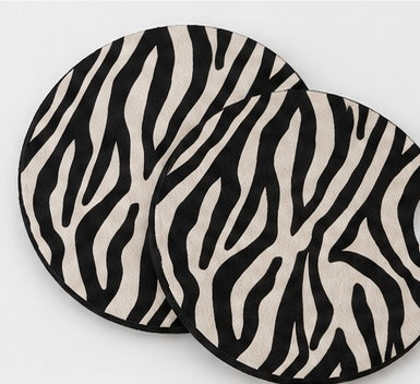 Zebra Striped Car Coaster 2-Pack