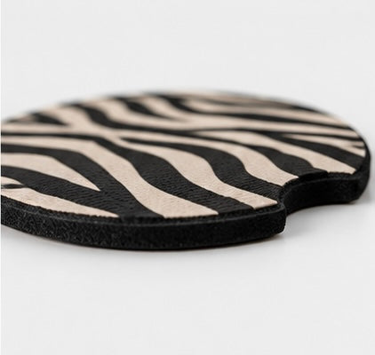Zebra Striped Car Coaster 2-Pack