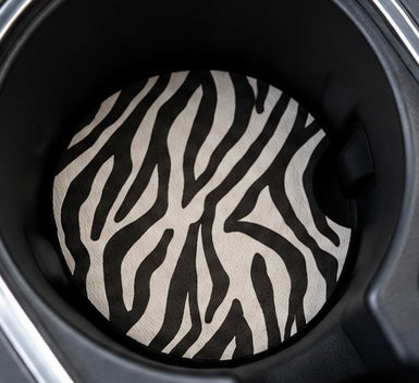 Zebra Striped Car Coaster 2-Pack