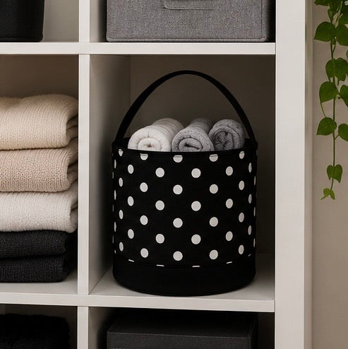 Polka Dot Round Storage Bin