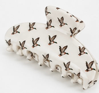 White Duck Claw Clip