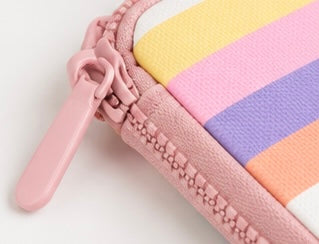 Rainbow Striped Dual Pouch Wristlet