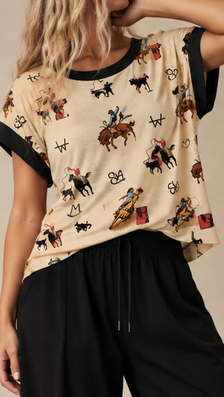 Vintage Cowboy Cross-Back Shirt