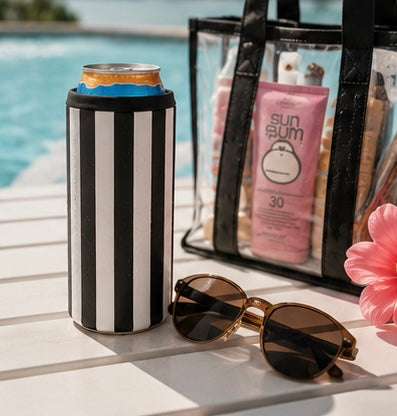 Hard Cooling Can in Black Striped