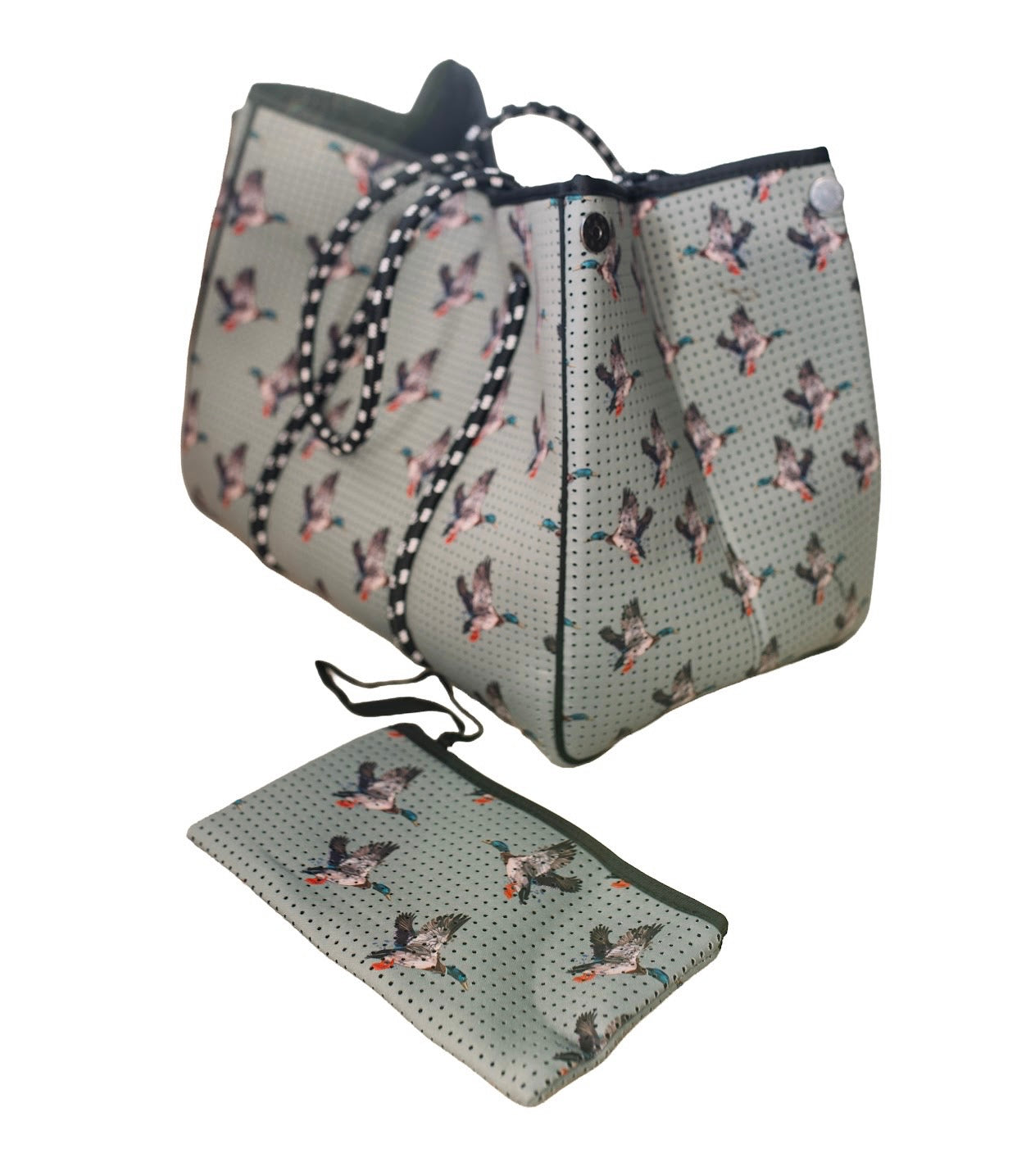 Large Tote in Green Duck