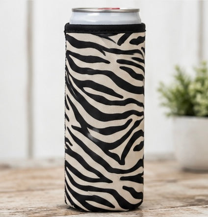 Zebra Striped Tall Coozie 2-Pack