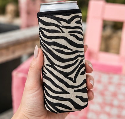 Zebra Striped Tall Coozie 2-Pack