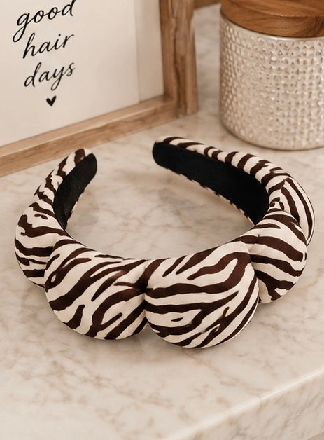 Zebra Stripe “Get Ready With Me” Skincare Headband