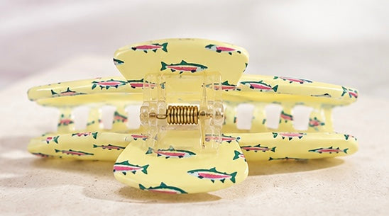 Yellow Rainbow Trout Claw Clip