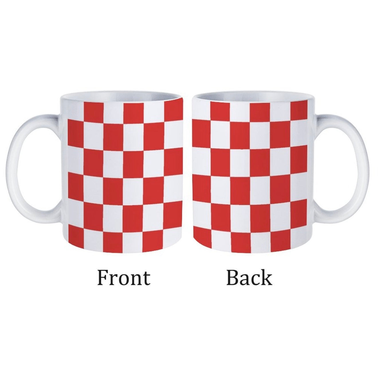 Red Checkerboard Mug