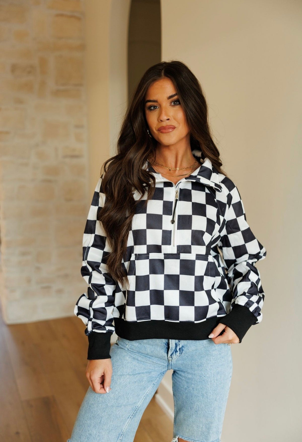 Checkerboard Pullover