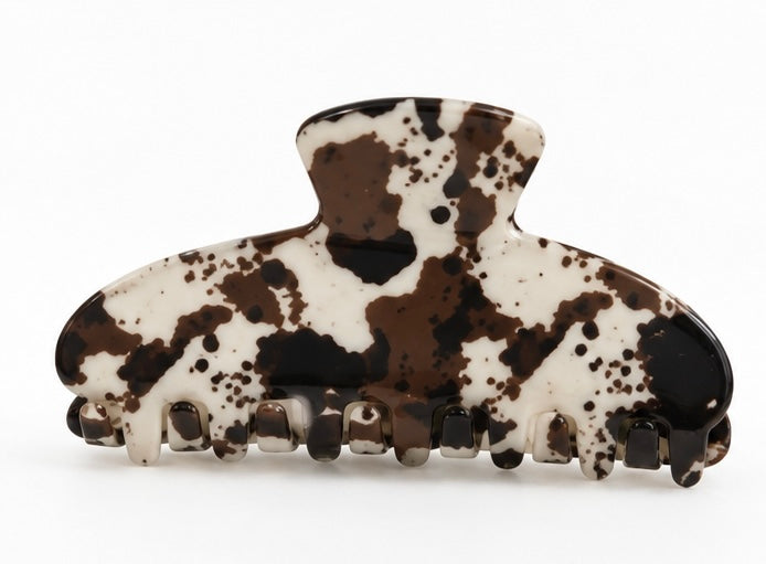 Brown Cowhide Claw Clip