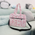 Puffer Duffel Bag in Pink Cowhide