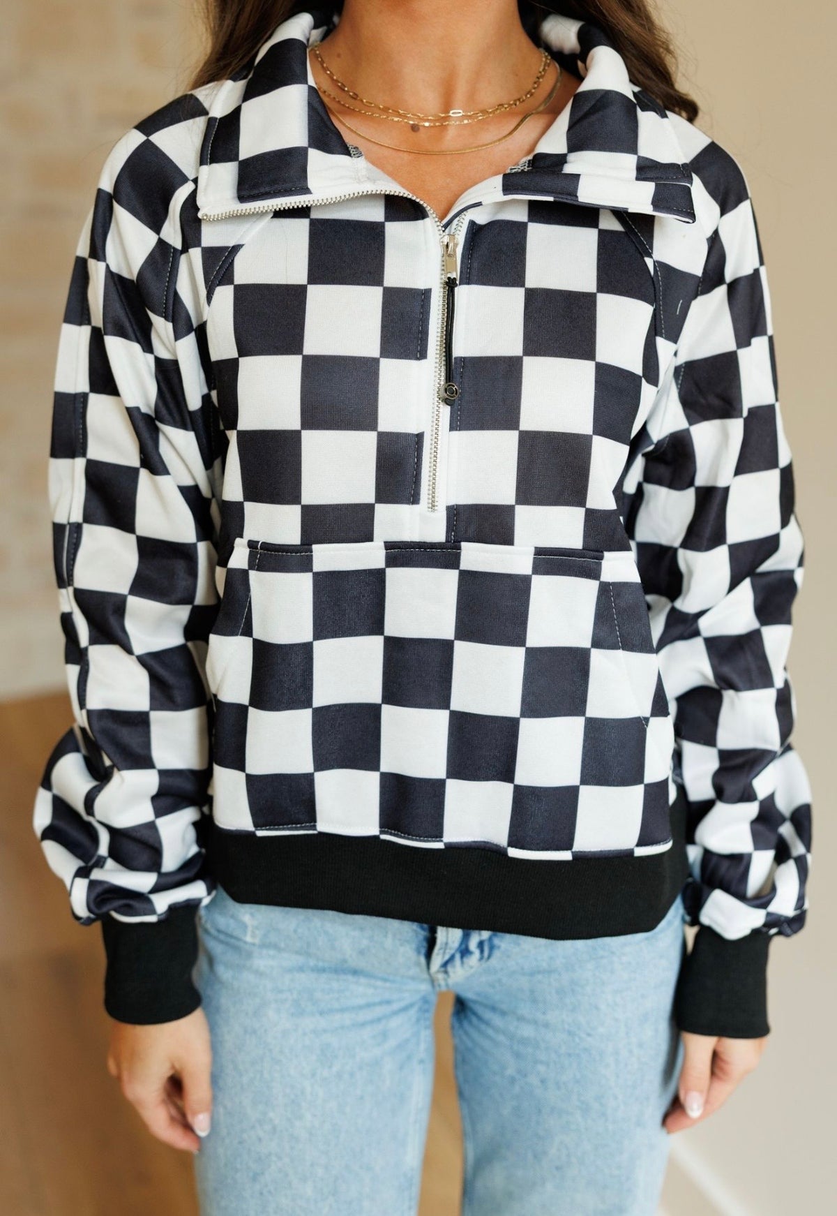 Checkerboard Pullover