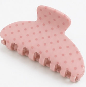 Pink Polka Dot Claw Clip