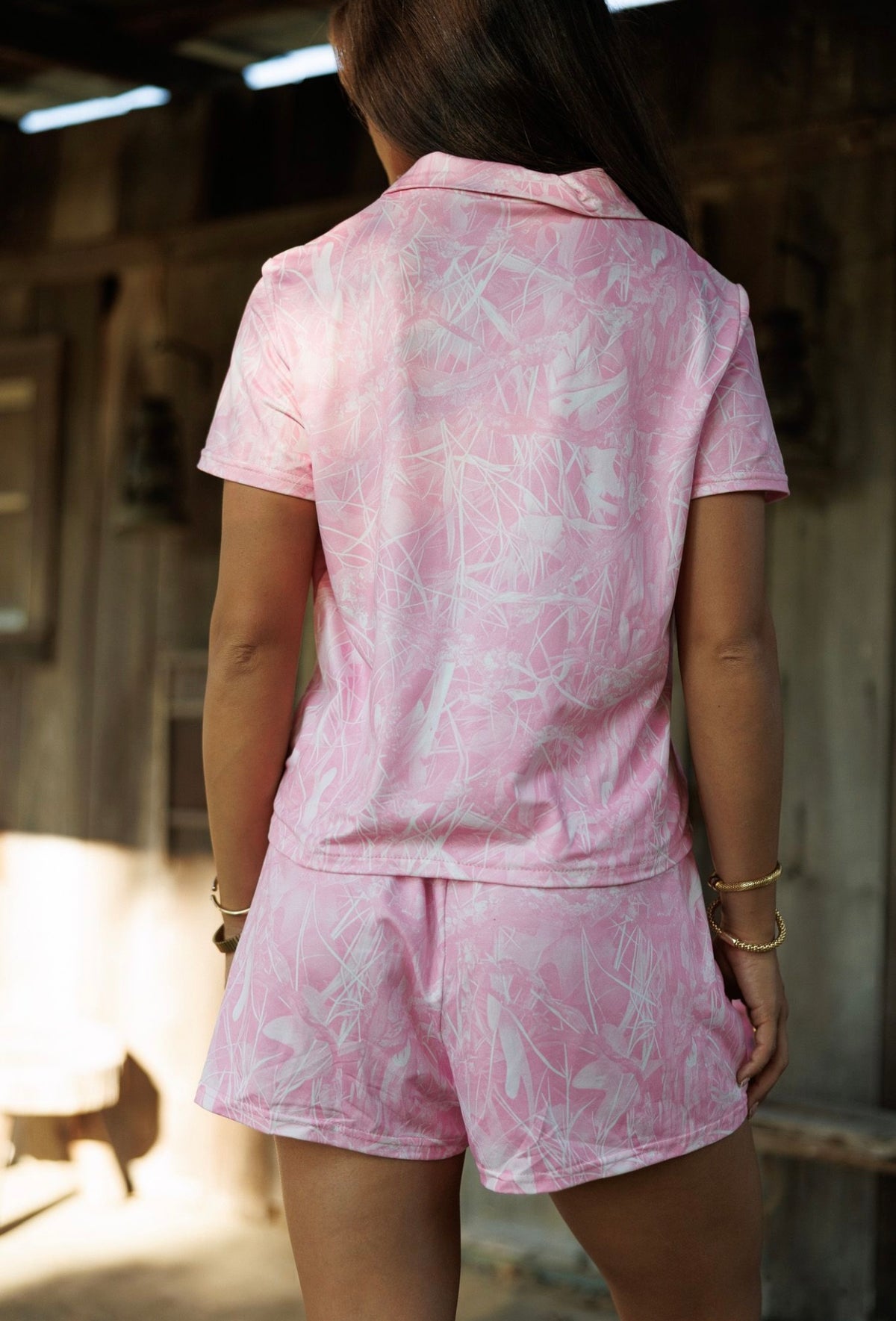 Pink Camo Pajama Set