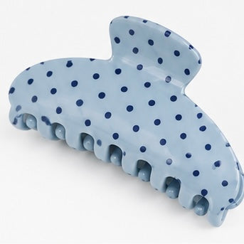 Blue Polka Dot Claw Clip