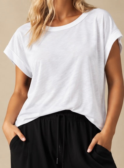 White Cross-Back Shirt