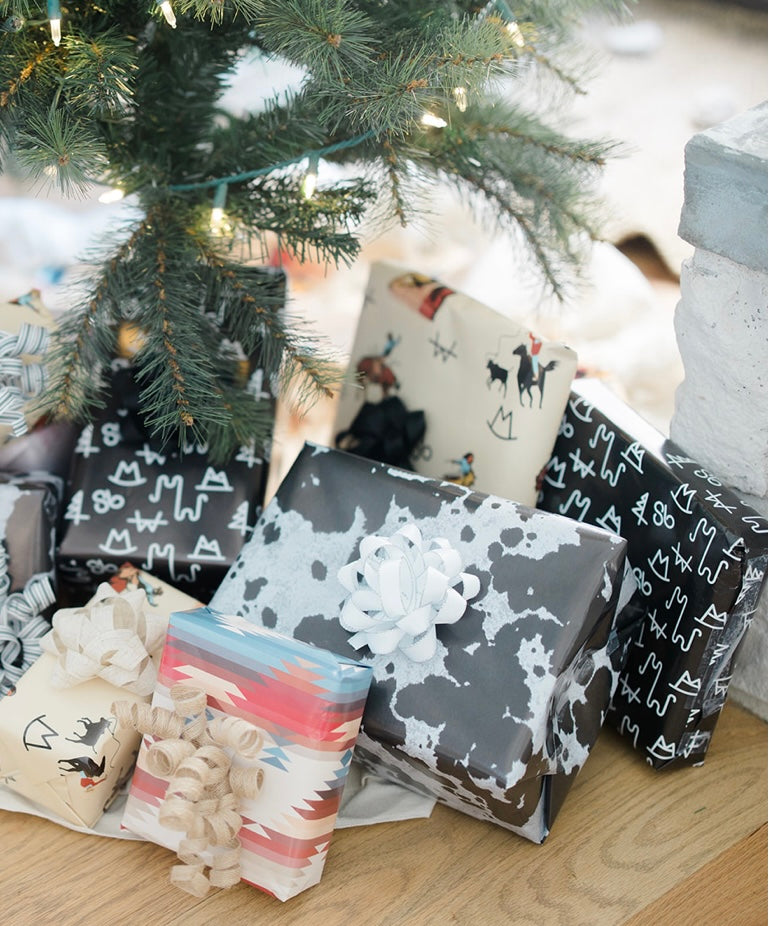 Black Cowhide Wrapping Paper