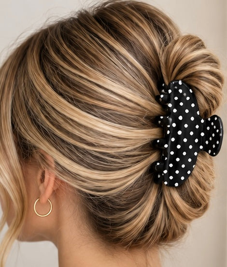 Polka Dot Claw Clip