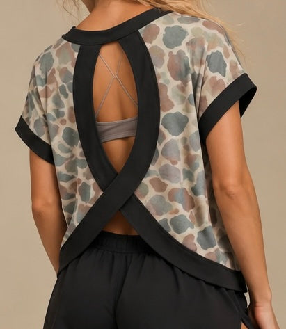 Camo Cross-Back Shirt