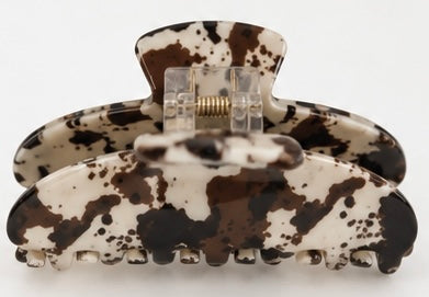 Brown Cowhide Claw Clip
