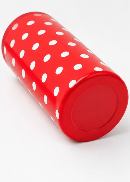 Hard Cooling Can in Red Polka Dot