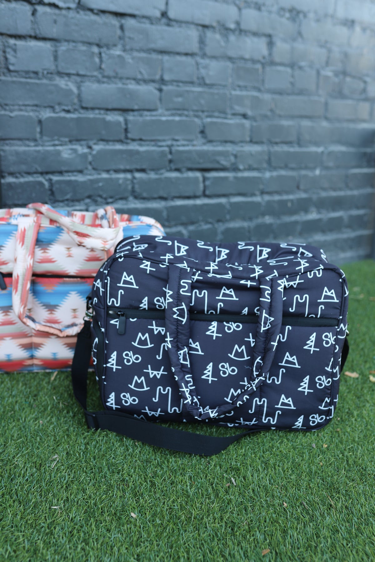 Puffer Duffel Bag in Black Brand