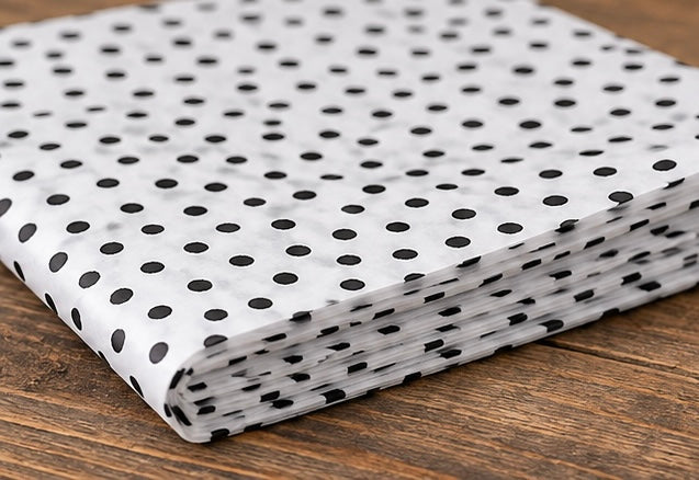 White Polka Dot Tissue Paper