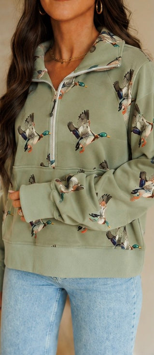 Green Duck Pullover