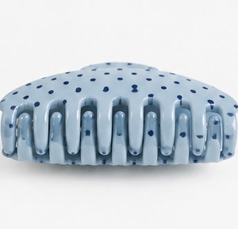 Blue Polka Dot Claw Clip