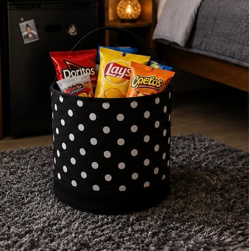 Polka Dot Round Storage Bin