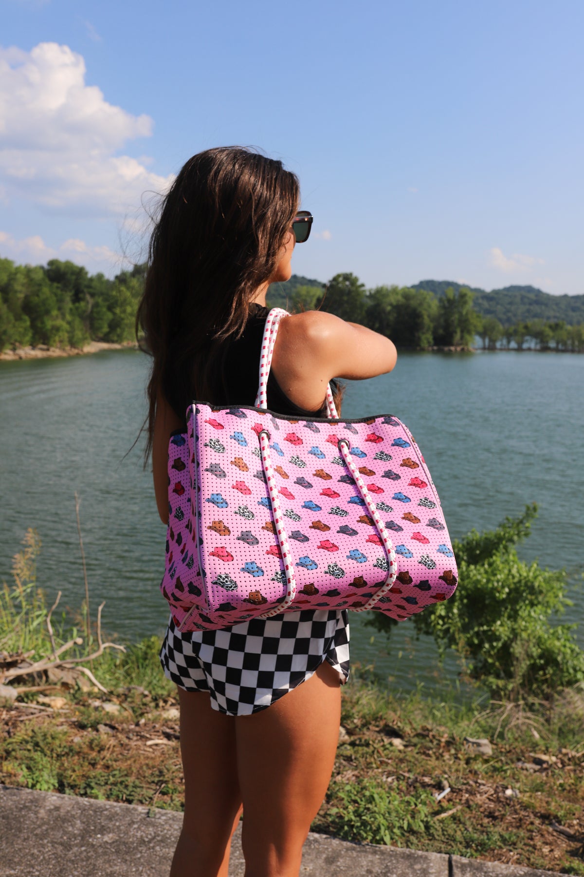 Large Tote in Pink Cowboy Hat