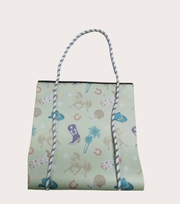 Large Tote in Coastal Cowgirl