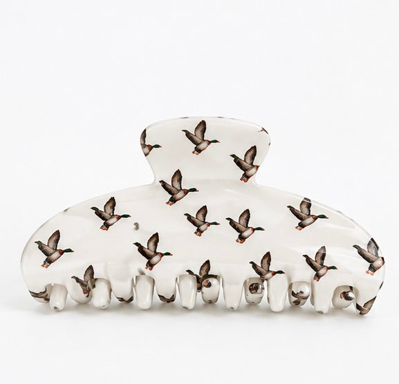 White Duck Claw Clip