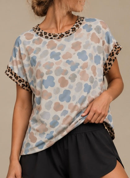 Camo Leopard Cross-Back Shirt