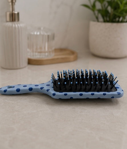Blue Polka Dot Hairbrush