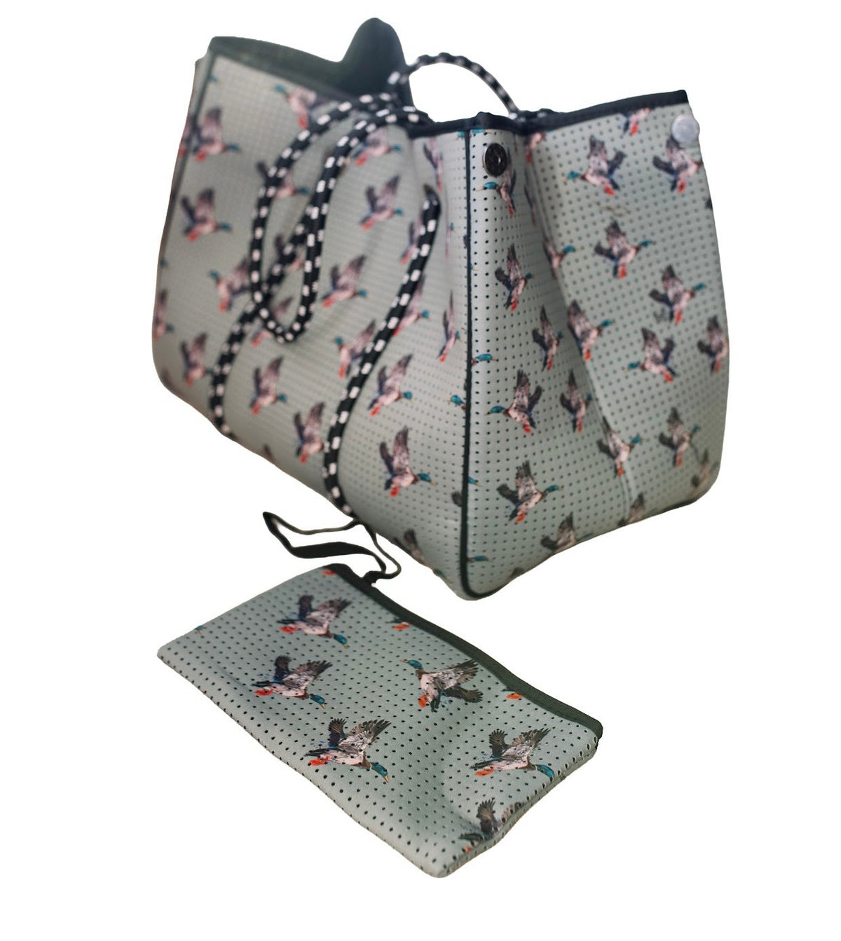 Large Tote in Green Duck