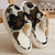 Brown Cowhide Slippers One Size