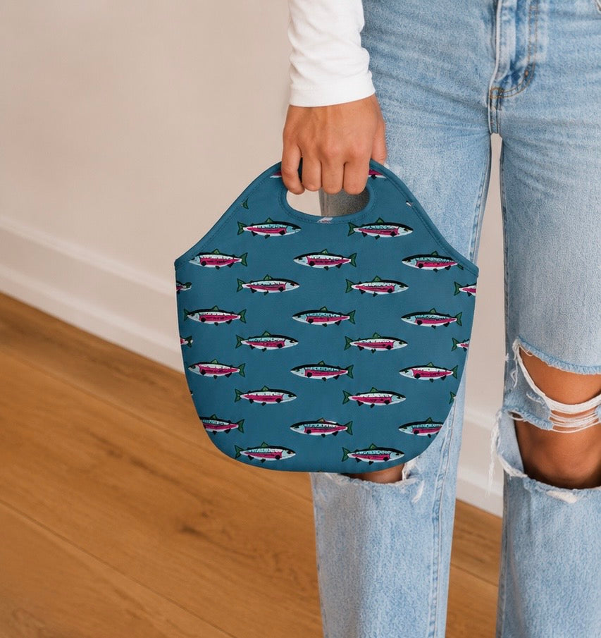 Blue Rainbow Trout Lunch Tote