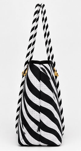 Large Tote in Zebra Stripe