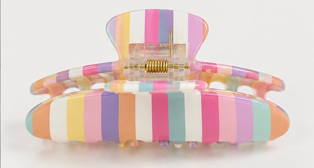 Rainbow Stripe Claw Clip