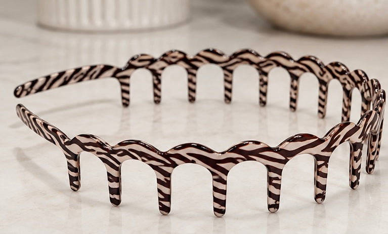 Zebra Striped Zig-Zag Headband