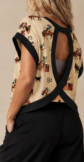 Vintage Cowboy Cross-Back Shirt