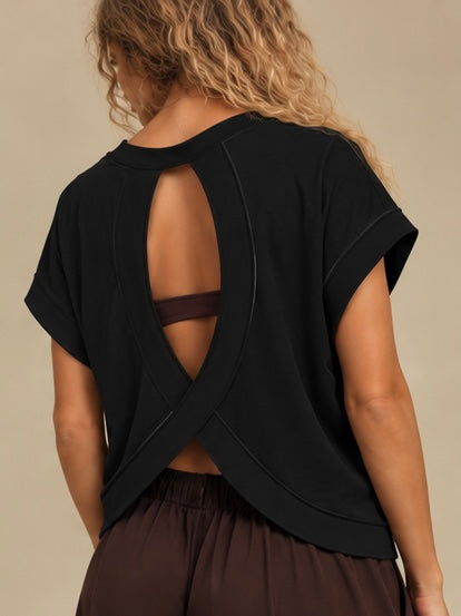 Black Cross-Back Shirt